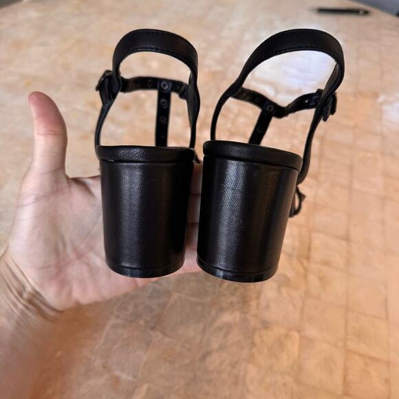 Vaneli Rockstud Heels studded strappy sandals NEW Midge black leather $175 - Picture 8 of 13